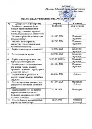 Іс-шара жоспары